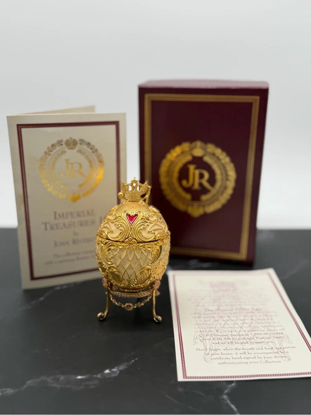 Joan Rivers Imperial Treasures II Musical Palace Egg COA Box Works QVC